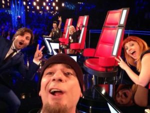 Selfie di J-Ax, R. Carrà, Noemi, P.Pelù, F. Russo