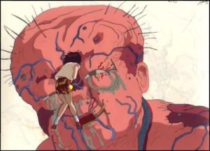 Film d'Animazione Akira - scena del mostro Tetsuo Film d'Animazione Akira- scena del mostro Tetsuo e la sua amica