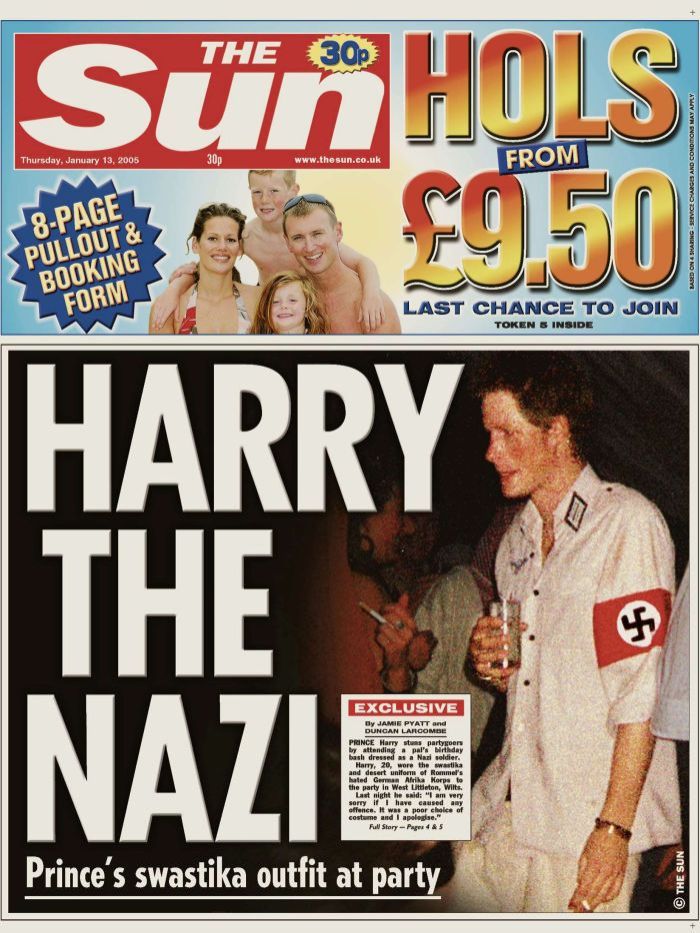The Sun- Principe Harry vestito da Nazin ad una festa privata crea disagio a Corte e indignazione per le vittime di Auschwitz