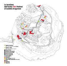 Ischia Film Festival 2021 -Piantina del Castel Aragonese per spostarsi nel luogo