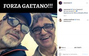 Vasco Rossi incoraggia la guarigione a Gaetano Curreri